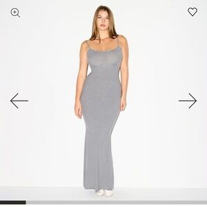 NWT SKIMS Soft Lounge Slip Dress in Heather Gray